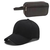 Kit Necessaire Organizador de Viagem Mais Boné Liso Aba Curva Dia dos Pais Kit Necessaire Organizador de Viagem Mais Boné Liso Aba Curva Dia dos Pais