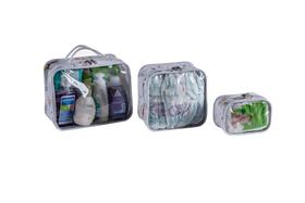 Kit Necessaire Organizadora Maternidade Baby - Com 3 Peças - Cores Estampadas & Cores Lisas