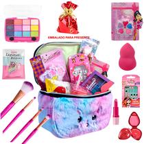 Kit Necessaire Para Meninas Maquiagem Infantil 9 Itens Ms149