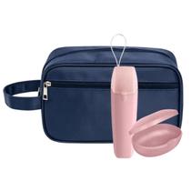 Kit Necessaire Porta Escova de Dente e Saboneteira