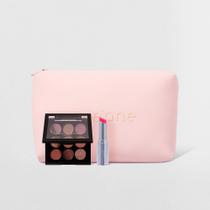 Kit Nécessaire Rosa + Paleta de Sombras + Revitalizador Labial Rosa (3 Produtos)
