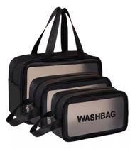 Kit Necessáires Cosméticos Viagem Feminina Maquiagem Praia