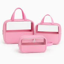 Kit Necessaires de Viagem Femininas Transparente e Impermeável