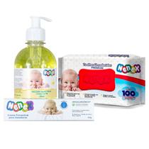 Kit Nenex Infantil Creme + Sabonete Liquido + Lenço umedecido