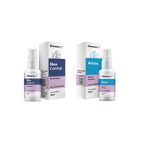 Kit Neo Control + Artros Tratamento Cães Gatos Homeopet 30ml