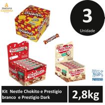 Kit Nestle Chokito e Prestigio branco e Prestigio Dark