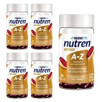 Kit Nestle Nutren Sênior A-Z Com 5 Potes De 60 Cápsulas Cada