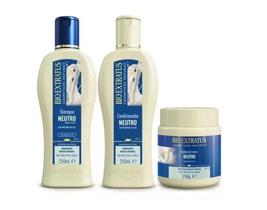 Kit Neutro Shampoo + Condicionador 250ml + Máscara 250g - Bio Extratus