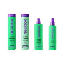 Kit Neutrox Cachos Ondas Cond+Sh+Cr Pentear+Spray 300Ml