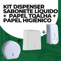 Kit New Classic Dispenser papel toalha e Dispenser sabonete e Dispenser papel higiênico