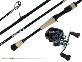 Kit Next By Eduardo Monteiro Com Vara Para Carretilha Saint Next 1,83m 7-17lbs - Inteiriça + Carretilha Next Saint 7000