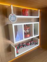 Kit nicho 3 peças com prateleira para decoração em geral