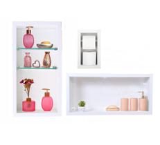 Kit Nicho Para Banheiro + Papeleira - Vertical/horizontal 60x30x10 cm