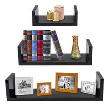 Kit Nicho Parede Preto 100% Mdf Em U Banheiro Quarto Sala