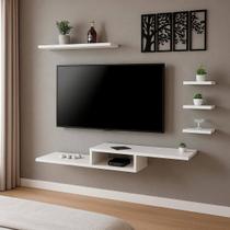 Kit Nicho Prateleiras Para Quarto Gamer Rack P/ Tv Videogame - Multidecor Kit Nicho Prateleiras Para Quarto Gamer Rack P/ Tv Videogame - Multidecor