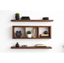 Kit Nichos 3 peças Multiuso Decoração Natal 40x20x10 MDF Kit Nichos 3 peças Multiuso Decoração Natal 40x20x10 MDF