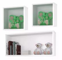 Kit Nichos Decorativo 2un 31x31x15 e 1un 61x31x15 Branco. Kit Nichos Decorativo 2un 31x31x15 e 1un 61x31x15 Branco.