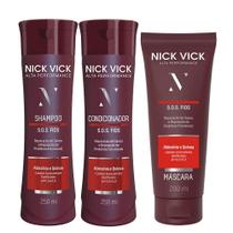 kit NICK VICK SOS Shampoo Condicionador e Máscara