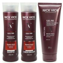 kit NICK VICK SOS Shampoo Condicionador e Máscara - Nick & Vick
