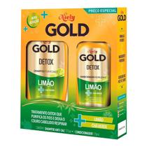 Kit Niely Gold Detox Limão e Chá verde Shampoo 275ml + Condicionador 175ml