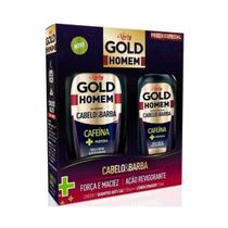 Kit Niely Gold Homem Cabelo e Barba Cafeína Shampoo 275ml + Condicionador 175ml