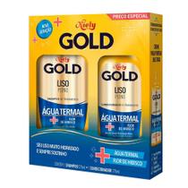 Kit Niely Gold Liso Pleno Água Termal Shampoo 275ml + Condicionador 175ml