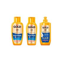 Kit Niely Gold Liso Pleno Shampoo+Cond+Cr Pentear