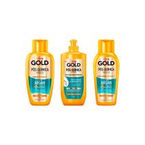 Kit Niely Gold Pos Quimica Shampoo+Cond+Cr Pentear