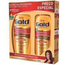 Kit Niely Gold Queratina Reparação Shampoo 300mL + Condicionador 200mL (Preço Especial) - L'Oréal