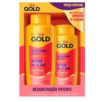 Kit Niely Gold Reconstrução Potente Shampoo 275Ml + Condicio
