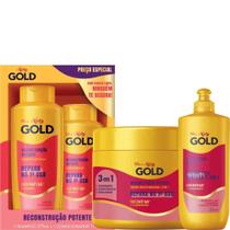 kit Niely Gold Reconstrução Sh+Cond+Creme Pentear+Mascara tratamento kit Niely Gold Reconstrução Sh+Cond+Creme Pentear+Mascara tratamento