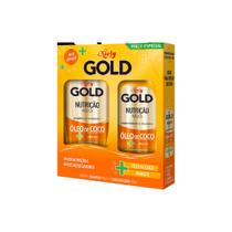 Kit Niely Gold Shampoo 275ml Cond 175ml Oleo Coco Nutriçao