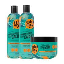 Kit Ninguém Segura esse Cacho 1 Shampoo 1 Condicionador 1 Mascara 300ml Oh My!