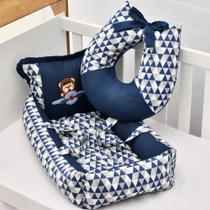 Kit Ninho + Almofada Amamentação Triângulo Marinho