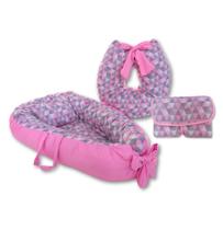 Kit Ninho + Almofada Amamentação + Trocador de Fraldas Várias Estampas - Jbaby Enxovais
