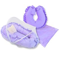 Kit Ninho c/ Mosquiteiro + Almofada Amamentação + Trocador de Fraldas - Linha Canaã Kit Ninho c/ Mosquiteiro + Almofada Amamentação + Trocador de Fraldas - Linha Canaã