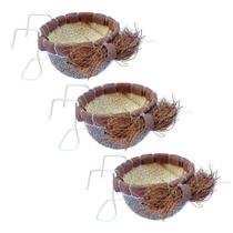 Kit Ninho de Bucha vegetal para Coleiro 3un