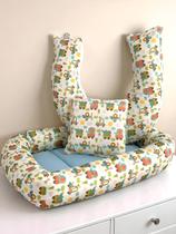 Kit Ninho Redutor + Almofada Amamentação Safari Carrinhos