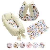 Kit Ninho Redutor Bebê + Trocador Impermeável e Almofada Amamentação Menina Menino