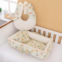 Kit Ninho Redutor de Berço mais Almofada de Amamentação Safari