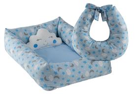 Kit ninho redutor quadrado + almofada amamentação bebê - menina/menino - super cheios - LAURABABY
