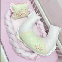 Kit ninho trança almofada amamentação