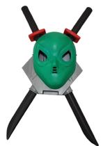 Kit Ninja Com 2 Espadas + Máscara Verde