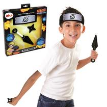Kit Ninja Naruto Oficial Bandana + Kunai + Shuriken Elka Brinquedos