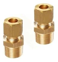 Kit Niple Latao 5/8nfx1/2npt C/porca E Anililha ( 2 Pçs )