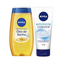 Kit Nivea Corpo Sabonete Líquido Óleo Para Banho + Esfoliante Coporal Kit Nivea Corpo Sabonete Líquido Óleo Para Banho + Esfoliante Coporal