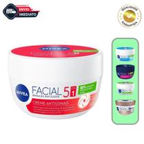 KIT NIVEA CREME FACIAL 5 EM 1 HIDRATAÇÃO PROFUNDA SEM OLEOSIDADE P/ TODOS OS TIPOS DE PELE 100g ENVI