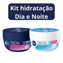 Kit NIVEA Creme Facial Noturno Nutritivo 100g Hidratação 7 em 1