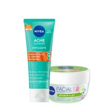 Kit NIVEA Esfoliante + Gel Facial Hialurônico e Pepino