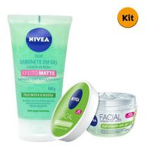 Kit Nivea Facial Sabonete Controle de Brilho + Hidratante em Gel